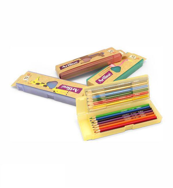 مداد رنگی 24 رنگ جعبه پلاستیکی آرت لاین